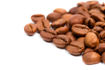 Coffee Beans on white.