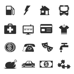 Monthly costs icons