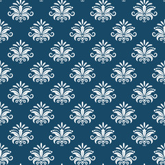 Vector classical damask seamless pattern