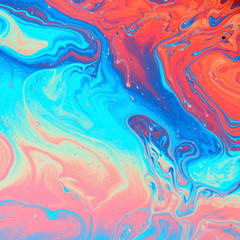 Fototapeta na wymiar Colorful of oil flow from bubble