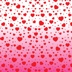 Valentine's Day and red Heart on colorful background. Vector Valentine's Day on white and pink Background.