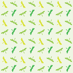 Dragonfly vector art background design for fabric and decor. Sea