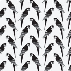 Parrot vector art background design for fabric and decor. Seamle