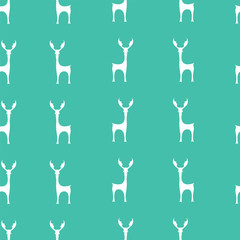 Deer vector art background design for fabric and decor. Seamless