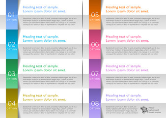Infographics Web Banner & Label Design, Accordion pleat