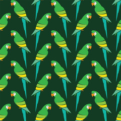 Parrot vector art background design for fabric and decor. Seamle