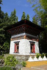the design of Bhutan architecture in the garden