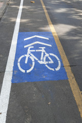 Obraz premium sign of bicycle lane