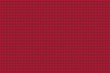 Fototapeta na wymiar Lovely red color many small heart symbol repeating pattern illustration on red background.