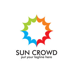 Sun crowd Logo Icon