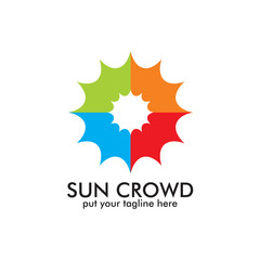 Sun crowd Logo Icon