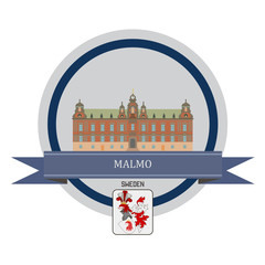 Fototapeta premium Malmo ribbon banner