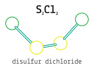 Cl2S2 disulfur dichloride molecule