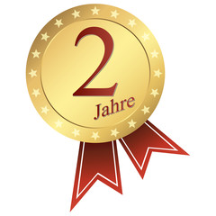 gold button german - Jubiläum 2 Jahre