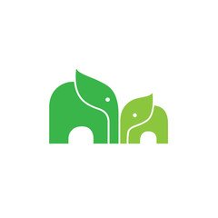 Obraz premium Elephant Family Logo