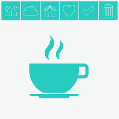 Coffee cup vector icon.