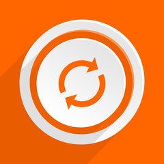 reload orange vector flat icon