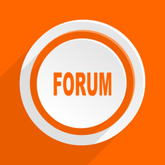 forum orange vector flat icon