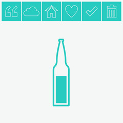 Beer bottle vector icon.