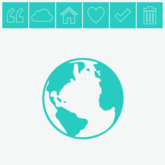 Globe vector icon.