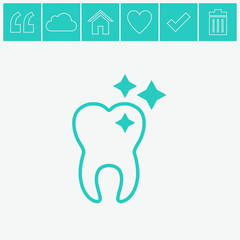 Tooth vector icon.