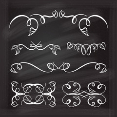 Vector calligraphic design elements.