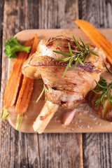 lamb chop and vegetable