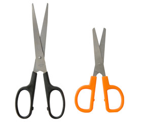 Pair of scissors isolated on a white background