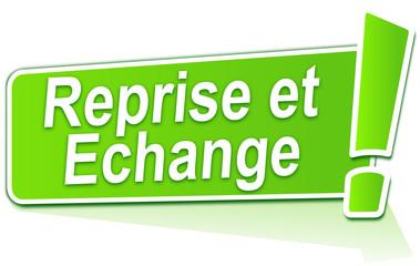 Fototapeta premium reprise et échange sur étiquette verte