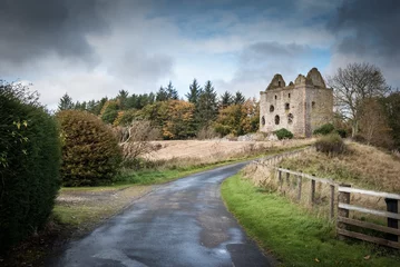 Papier Peint photo Rudnes Ruined Castle in the Scottish Borders