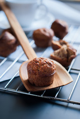 Tiny Banana Cupcakes on Kitchen Lattice
