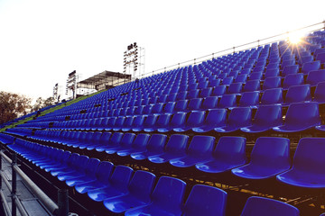 Obraz premium blue chair Temporary stadium