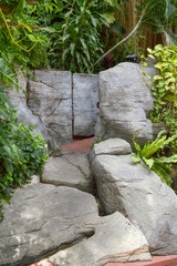 stone in nature garden
