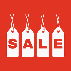The label with an inscription sale icon. Discount symbol. Flat