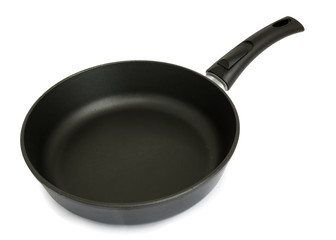 Iron frying pan isolated on white background