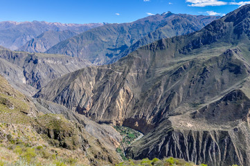 Panoramic view of the Colca Canyon in Peru