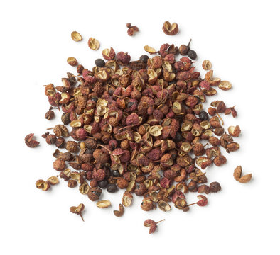 Heap of dried Sichuan pepper seeds