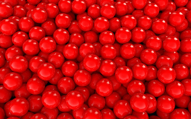 3d red spheres background
