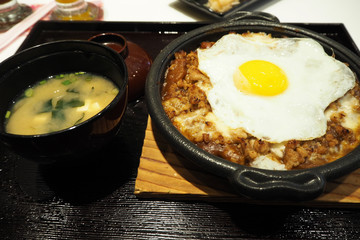 Japanese food with egg