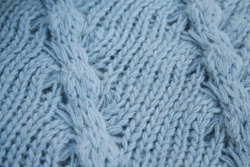 dettaglio di maglione di lana azzurro