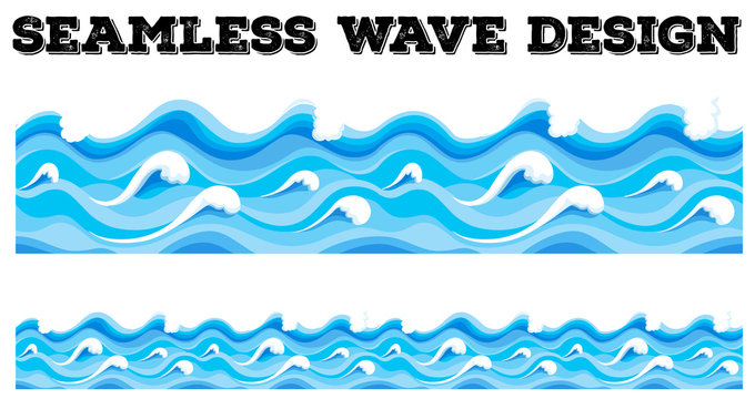 Seamless blue wave design