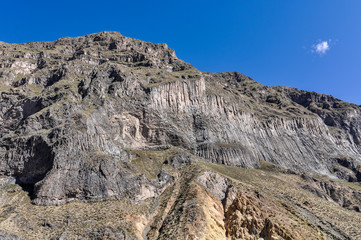 View from the bottom of Colca Canyon in Peru