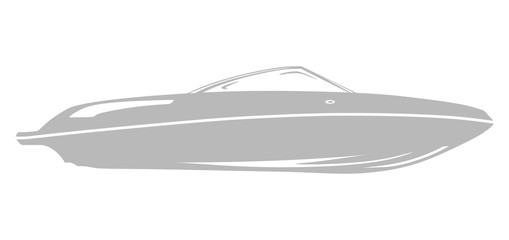 Obraz na płótnie Canvas Grey logo boat