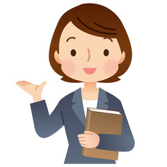 スーツの女性　専門家　案内
