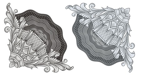 Corner Engraving for Certificates vector