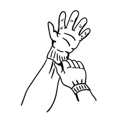 Hands in working gloves. Let's do this.