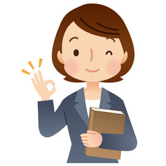 スーツの女性　専門家　オッケー