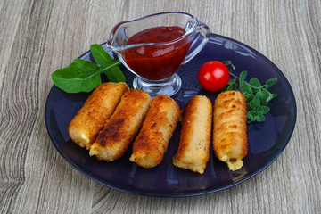Fry cheese sticks
