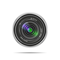 Realistic photo camera lens