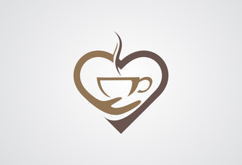 Love Coffee logo vector